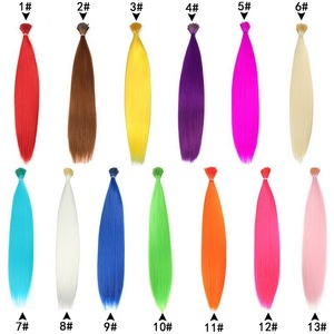 Postizo de Cabello Liso de Color, de Seda de Alta Temperatura, con Reflejos, de una Sola Pieza, Extensión de Cabello Femenina - Product Image 3