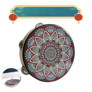 Venta al por mayor: Tambor de marco de mano de 8 pulgadas, de una sola fila, tipo campana, estilo Dunhuang, Uigur de Xinjiang, instrumento musical para danza Hanfu y tiro con arco - Product Image 4