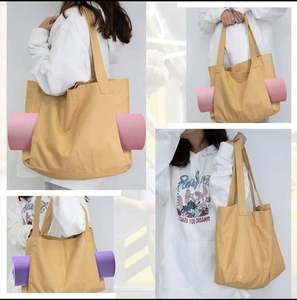 Bolsa de Lona para Esterilla de Yoga con Diseño de Letras, Gran Capacidad, Tela de Algodón Ecológica, Bolsas Promocionales de la Mejor Calidad para Regalos - Product Image 5