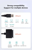 Câble convertisseur USB 3.0 vers SATA pour disque dur, haute vitesse 5 Gbps, pour SSD/HDD SATA 2,5 pouces, Plug & Play, aucun pilote requis