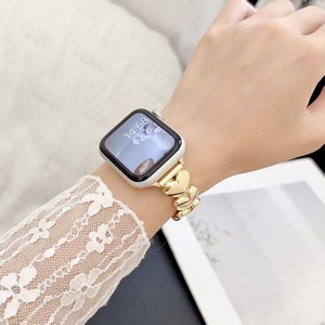 Cinturini di Lusso in Metallo 3D a Forma di Cuore per Apple Watch <span class=keywords><strong>Serie</strong></span> 11 10 42 46 40 49mm, Bracciale Sostitutivo da Polso, Cinturino Elegante per Ragazze - Product Image 4