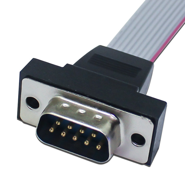 RS232 Serial Male to 10 Pin Motherboard Header Flat Ribbon Cable