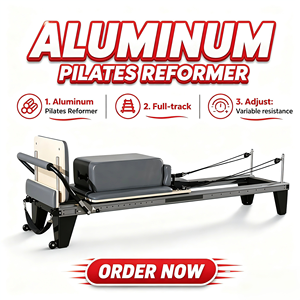 Full Track Aluminum Black Reformer-Silent <b>Sliding</b> Core <b>Bed</b> Wooden Packaging Home Gym Fitness Equipment L7564 Aluminum Frame Dura - Product Image 6