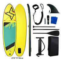 Planche de paddle gonflable double couche à aileron unique, 12 pieds, polyvalente, avec tous les accessoires, modèle 2026