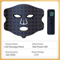 Masque facial personnalisé à vibrations, massage LED, thérapie par lumière rouge proche infrarouge pour massage facial