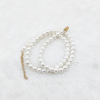 Tendance bijoux élégants à la mode mariage grand collier de perles pour les femmes mode blanc perle collier ras du cou pour les filles