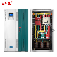 Régulateur de tension automatique triphasé en cuivre WF.EL AC 500KVA série SBW, interface tactile, efficacité 0.98