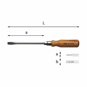 Screwdriver 331mm Flat Tip Wood Handle <b>Precision</b> <b>Tool</b> For General Repair - Product Image 1