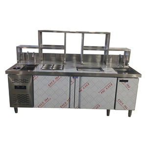 เคาน์เตอร์ดีไซน์สำหรับร้านชานมไข่มุก พร้อมโต๊ะทำงาน - Product Image 1