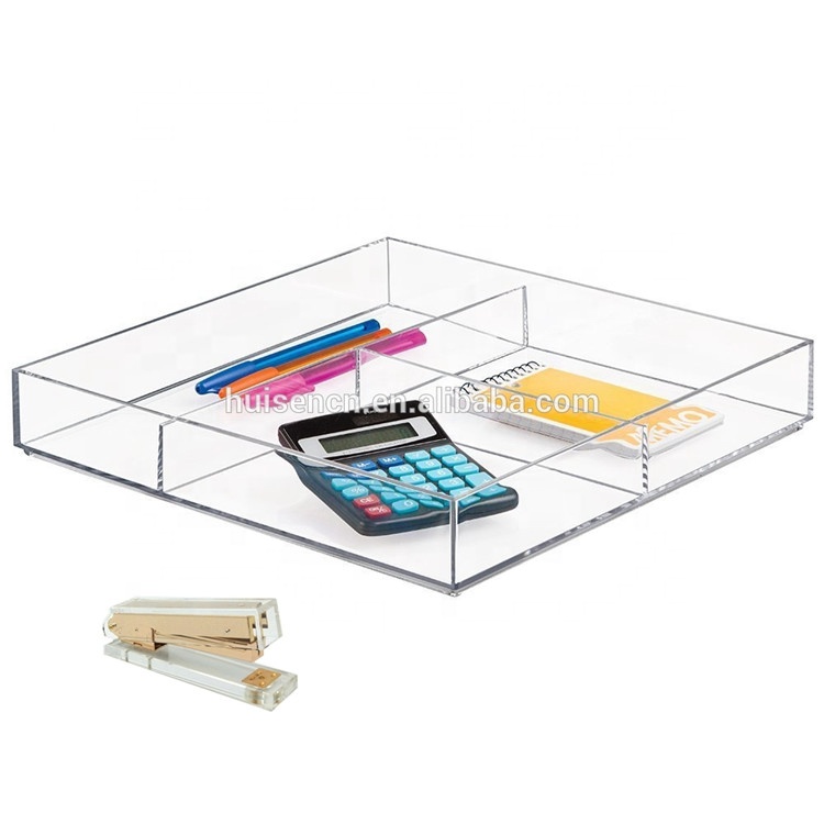 Huisen канцелярские принадлежности, прозрачный акриловый Настольный органайзер для хранения для офиса
