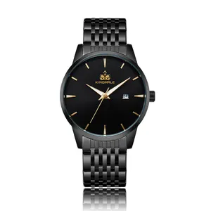 Fashion Men's Watches Ultra-thin Calendar stainless steel Quartz Watch for Men montre homme Man Wristwatch factory custom logo