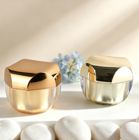 Tarro de Plástico Acrílico de Lujo con Tapa Dorada, Envase de Crema de 30g, Tarro de Doble Capa para Crema Facial, Loción de Belleza
