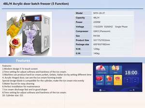 Machine à crème glacée commerciale automatique, machine à cornets de crème glacée, machine à gelato italien, machine à faire de la crème glacée - Product Image 5