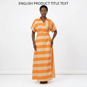 Nouveaux modèles de robes <span class=keywords><strong>pour</strong></span> femmes à la mode, en coton respirant, taille haute, style traditionnel africain, grandes tailles - Product Image 3