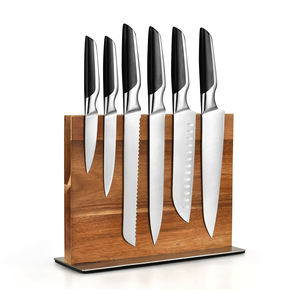 Kitchen Accessories 7-piece Chef <b>Knife</b> Stainless Steel Kitchen <b>Knife</b> <b>Set</b> with Magnetic Wooden <b>Knife</b> Block - Product Image 1