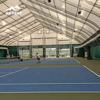 Grandes tentes de sport portables Tente de terrain de padel intérieure de haute qualité Polygone en aluminium Salle de sport temporaire de stade supérieur