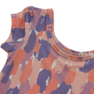 Estate nuova ragazza elegante abito da principessa stile straniero manica corta carino stampato Mini abito <span class=keywords><strong>per</strong></span> i bambini fatto di lana di bambù tessuto - Product Image 5