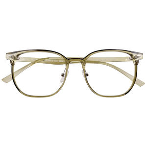 Monture de lunettes carrée TR90 pour femme Qianai, extra large, anti-lumière bleue, protection UV, design irrégulier avec rivets M3-30213 - Product Image 3