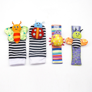 Offre Spéciale Doux En Peluche Infantile Bébé Enfants Poignet Hochets Âne Girafe Cerf Singe Chaussettes <span class=keywords><strong>Hochet</strong></span> Jouets - Product Image 2