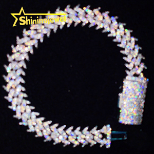 10mm gai spicky chuỗi Cuba liên kết chuỗi moissanite Cuban Vòng đeo tay vòng cổ tùy chỉnh hip hop kim cương Cuba liên kết - Product Image 4