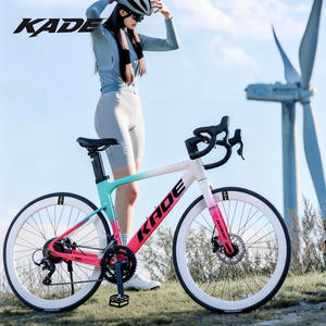Vélo de route pour adultes avec <span class=keywords><strong>cadre</strong></span> en aluminium, vélo de <span class=keywords><strong>course</strong></span> urbain pour hommes et femmes, 18 vitesses, frein à disque double, fourche à suspension libre, Bicicleta - Product Image 1