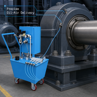 Système de lubrification à air et huile portable HSH-S01 pour la protection des roulements avec contrôle intelligent PLC, station industrielle non atomisée