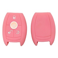 Coque de clé en silicone OEM, couleur personnalisée, étui à 3 boutons pour clé intelligente Mercedes Benz Classes C, E, S, M, GLK, CLS, CLK - Fournisseur
