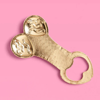 Abridor de Botellas de Cerveza con Forma de Pene, Creativo y Divertido, de Metal Dorado, Recuerdos para Despedida de Soltera, Regalos para Invitados
