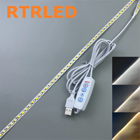 Bande lumineuse LED similaire à Bambulab KA004, 2835 120 LED CCT Blanc + Blanc Chaud, USB 5V Interrupteur tactile Lampe de nuit pour impression 3D