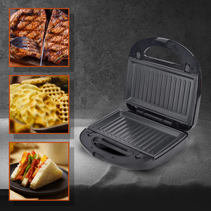 <span class=keywords><strong>Sandwichera</strong></span> 3 en 1 Haley de 750w, Parrilla Eléctrica Desmontable de Acero Inoxidable con Protección contra Sobrecalentamiento, Waflera para el Hogar - Product Image 4