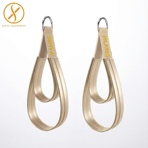 Benutzer definiertes Logo Double <span class=keywords><strong>Loop</strong></span> Fitness Pilates Straps Tragbare Funktion für den Studio gebrauch mit Pilates Reformer Straps Leder - Product Image 1