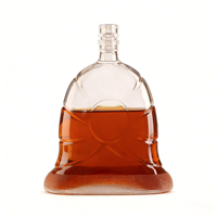 Bouteilles en verre personnalisées hautes et fines, vides, transparentes, pour spiritueux, pour la vodka artisanale, emballage commercial de spiritueux de qualité supérieure