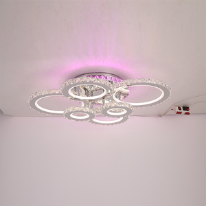 Luz LED de techo con música, lámpara de cristal RGB, para hotel, sala de estar, 4160lm, con pantalla acrílica - Product Image 4