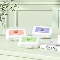 Caja organizadora de pastillas semanal portátil de PP impermeable con 8 compartimentos de colores personalizados al por mayor
