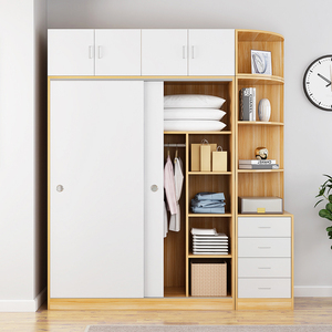 Customized Modern Bedroom Wooden Clothes <strong>Wardrobes</strong> Width 1.0m Closet Designs for Room - Product Image 3