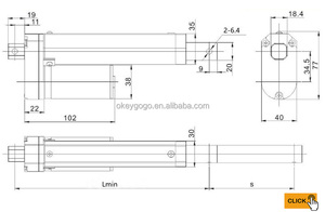 長ストローク0-1000mm 24V DCモーターIP65高速リニア電気アクチュエータ家庭用リモコン付き - Product Image 5