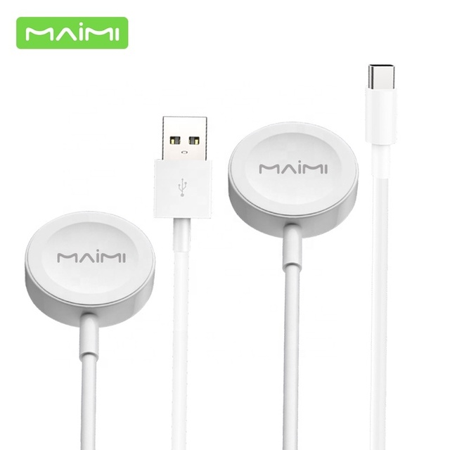 Maimi USB Magnet Smart Watch Charger Cable for Se ultra Wireless Magnetic Fast Charging Type-c Iwatch 1 2 3 4 5 6 7 8 Cable