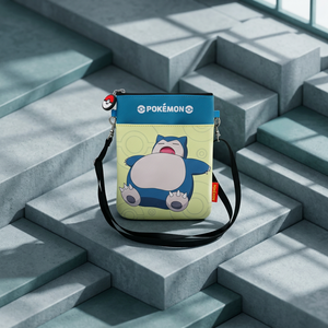Sac bandoulière pour téléphone portable Pokémon Snorlax, mini sac à bandoulière coréen, pochette pour téléphone portable, vente en gros pour distributeurs - Product Image 1