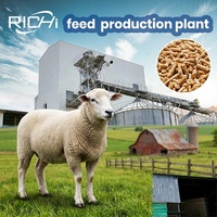 RICHI Machine de fabrication d'aliments en granulés pour moutons - Ligne de production de moulin de traitement d'aliments pour volailles, porcs, bovins, moutons et ovins - Chine