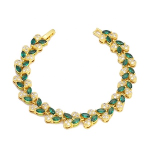 Bracelet en or plaqué <span class=keywords><strong>laiton</strong></span> Offre Spéciale pour unisexe <span class=keywords><strong>prix</strong></span> de gros bijoux pour femmes de style classique avec cristal Zircon - Product Image 6