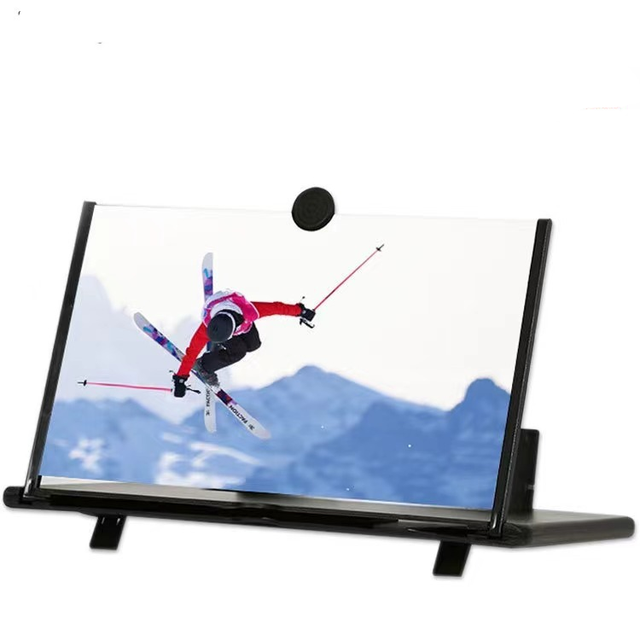 New Pull-out Foldable ABS Material Mobile Phone Screen Amplifier 10-inch Push-pull Stand Magnifying Glass