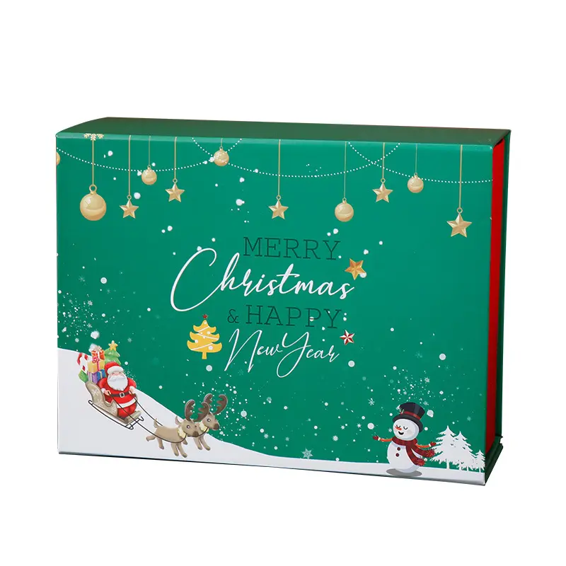 Caja de embalaje de árboles de Navidad personalizada, adornos navideños, caja de papel de embalaje de cadena ligera, caja de regalo de sombrero de Navidad