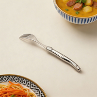 Ensemble de couverts Laguiole en acier inoxydable poli miroir, fabriqués artisanallement, pour restaurant, fourchette, couteau à steak, cuillère, en coffret cadeau