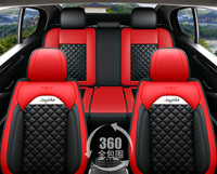 Fundas de cuero para asientos de coche, con tela de malla transpirable, cobertura completa, Universal, conjunto completo para coches, camiones y SUVs