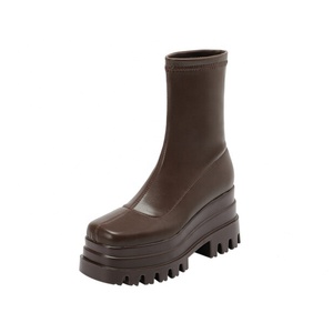 Nouvelles Bottines à Plateforme Haute pour Femmes, à Trois Couches et Semelle Épaisse, Talons Compensés - Product Image 4