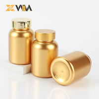 Conteneur en PET doré de haute qualité 100ml 120ml 150ml, qualité alimentaire, pour soins de santé, médicaments, pilules, capsules, avec bouchon à pression et à torsion