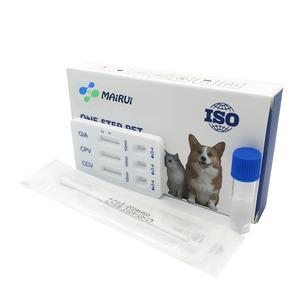 <span class=keywords><strong>Kit</strong></span> de <span class=keywords><strong>test</strong></span> rapide <span class=keywords><strong>3</strong></span> en <span class=keywords><strong>1</strong></span> pour parvovirus chien CPV CCV GIA Giardia pour usage vétérinaire sûr et fiable - Product Image 2