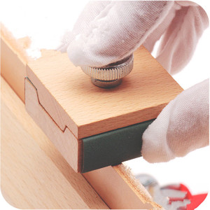 Ensemble de <span class=keywords><strong>papier</strong></span> abrasif en <span class=keywords><strong>bois</strong></span>, bloc de ponçage à main en forme de coin carré, outil de polissage et de meulage des bords du cuir fait à la main - Product Image 4