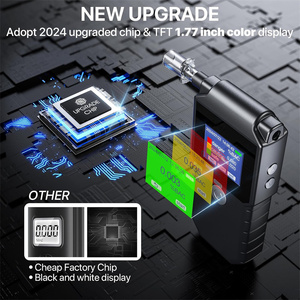 Chuyên nghiệp Độ chính xác cao xách tay rượu breathalyzer Tester với pin lithium bán dẫn cảm biến cho trình điều khiển xe - Product Image 4