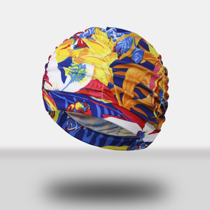 Pu Revêtement Adulte <span class=keywords><strong>Bonnet</strong></span> <span class=keywords><strong>De</strong></span> <span class=keywords><strong>Bain</strong></span> Logo Personnalisé Élastique Polyester <span class=keywords><strong>Bonnet</strong></span> <span class=keywords><strong>De</strong></span> <span class=keywords><strong>Bain</strong></span> En Gros Tissu <span class=keywords><strong>Fleur</strong></span> Cap - Product Image 3